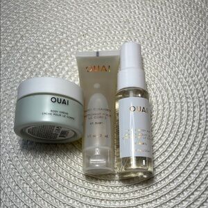 OUAI 3pc Body travel set Body Wash, Cream, Body Mist